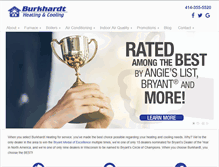 Tablet Screenshot of burkhardtheating.com